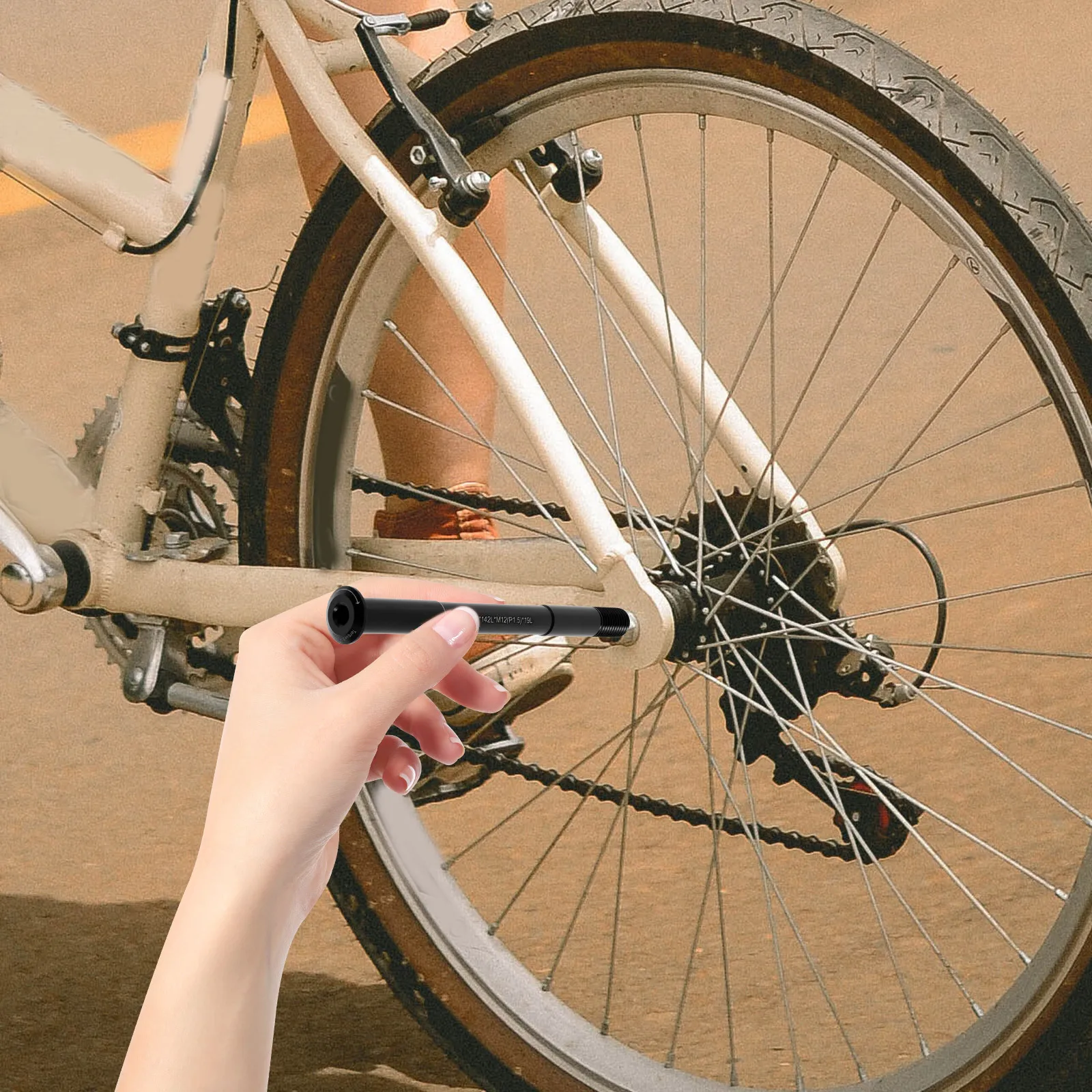 

Thru Axle Bike Front Fork Replacement Aluminum Alloy Bicycle Hub Shaft Lever For Mountain Road Urban Cycling Lightweight