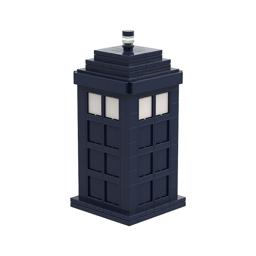 MOC Doctor Figure Telephone Booth Building Block Set Tardis Time Travel Door Brick Model Toy Children Brain Game Birthday Gift