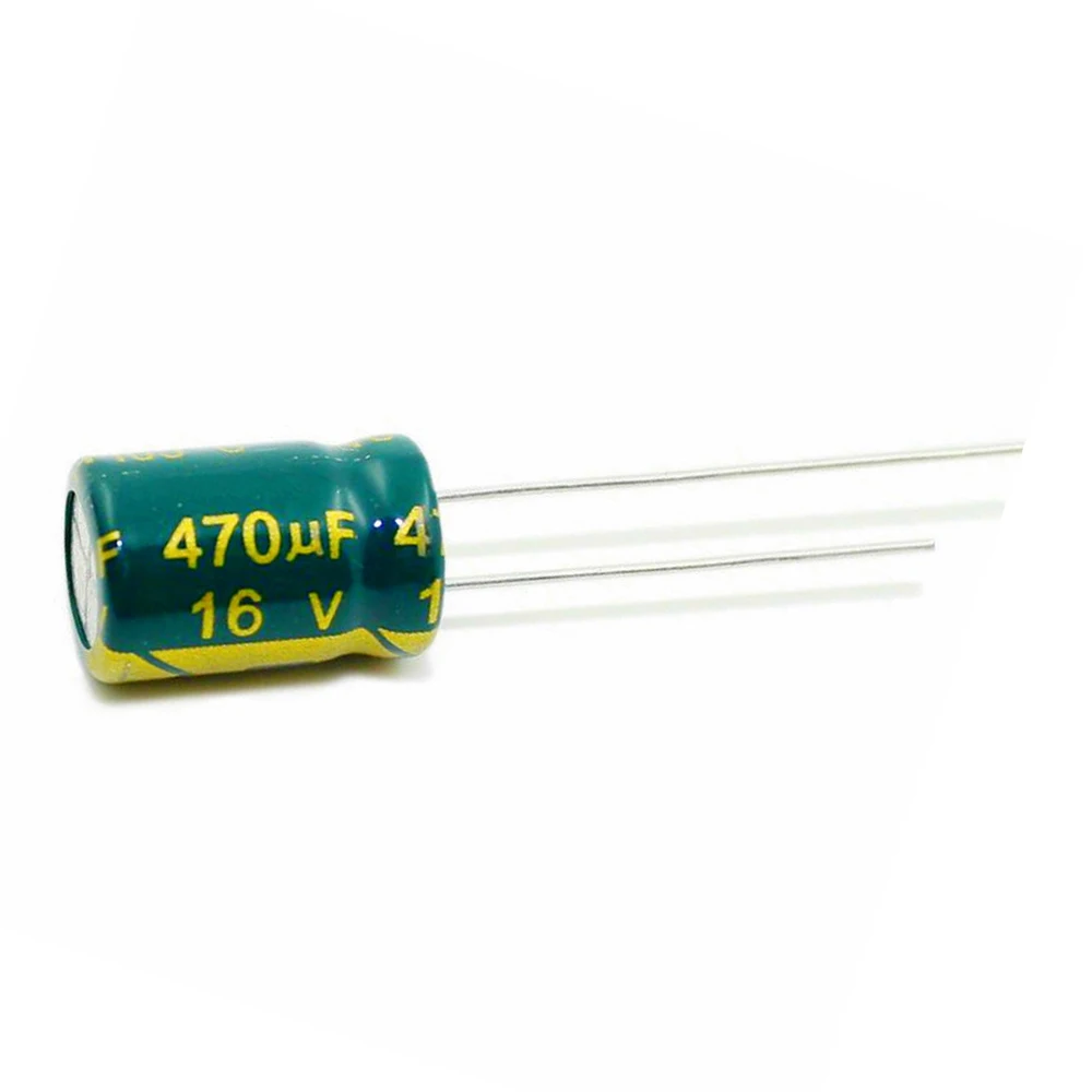 20-50PCS 16V470UF Aluminum Electrolytic Capacitor Original Low Esr/impedance High Frequency Size 6*12 470uf16v 16v470uf 20%