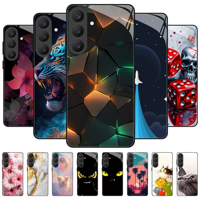 Luxury Shockproof Case For Samsung Galaxy S26 Ultra S26 Plus S26+ S 26 Glass Case Camera Protection Tempered Glass Phone Cover