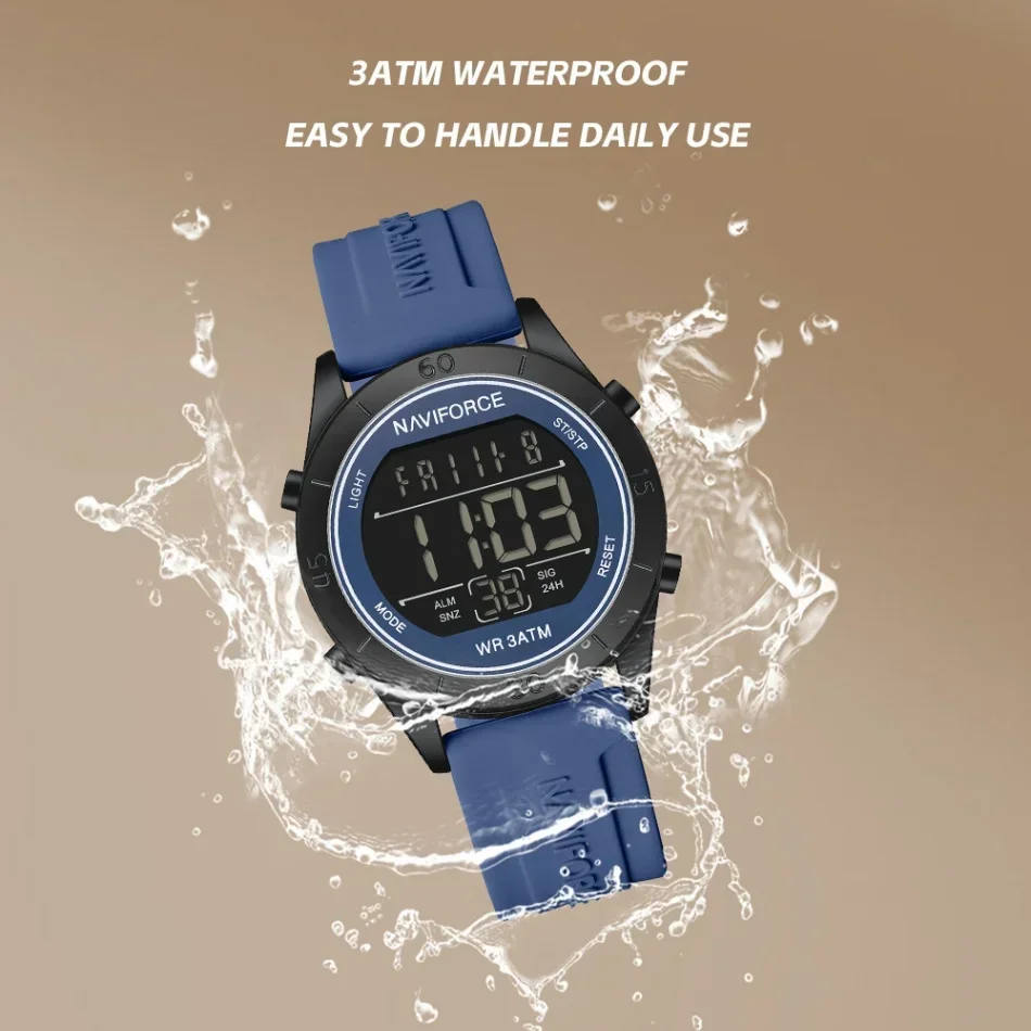 

Новый стиль NAVIFORCE женские наручные часы с ЖК-дисплеем цифровой круглый силиконовый ремешок спортивные электронные часы женские часы посылка подарки