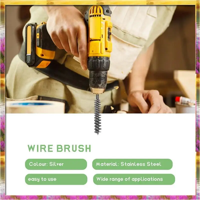 

Щетка для отверстия ABSU, проволочная щетка с щетиной из нержавеющей стали для чистки электрической дрели, проволочная щетка с шестигранной ручкой, 6 шт.