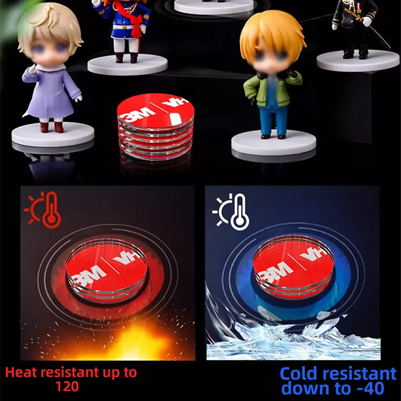 3M Oval Clear Nano Double Sided Adhesive Dots 200Pcs Removable No Residue for Blind Box Figurine Balloon Party DIY Wall Decor