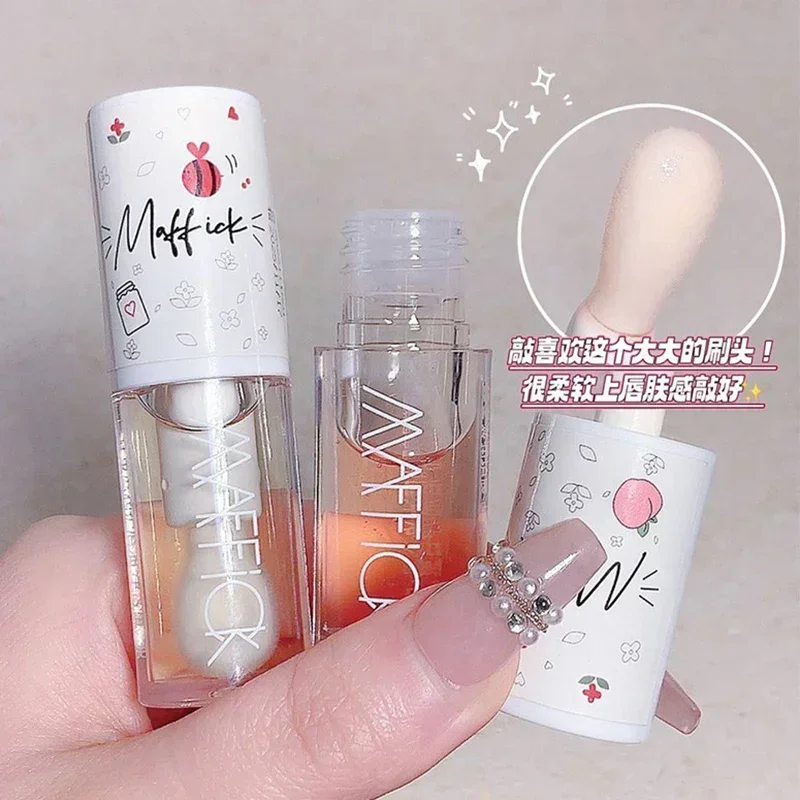 Maquillaje cosmético de belleza coreano, tinta Labial brillante, labios labiales hidratantes, gelatina, aceite brillante, Bálsamo hidratante, cepillo Labial grande