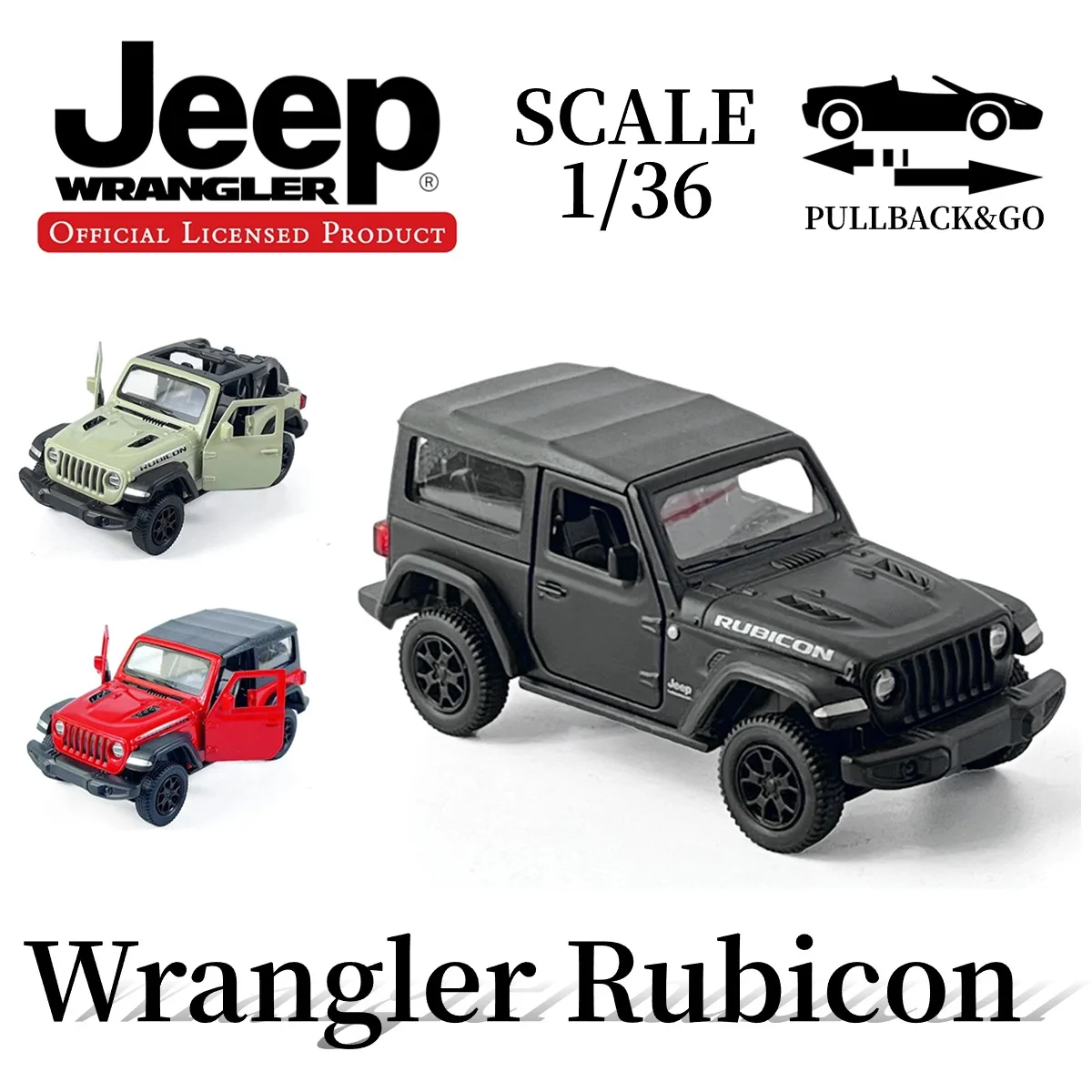 1:36 Jeep Wrangler Rubicon JLTV Metal Diecast Car Model Repilca Scale Miniature Collection Hobby Kid Toy for Boy Xmas Gi