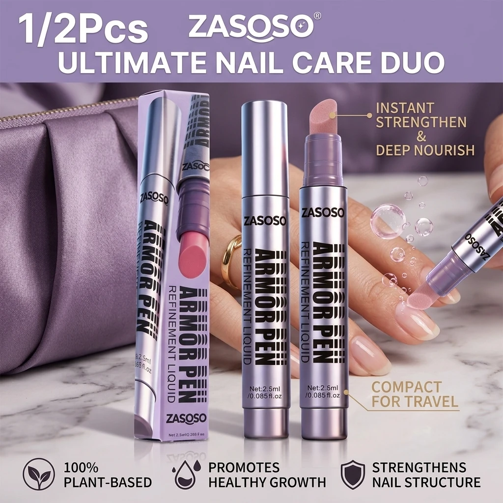 1/2Pcs Nail Polish Pen,Cuticle Care Treatment Pen,Polishes And Smooths Cuticles,Pen Refinement Liquid Nail Art Pen Manicure Care