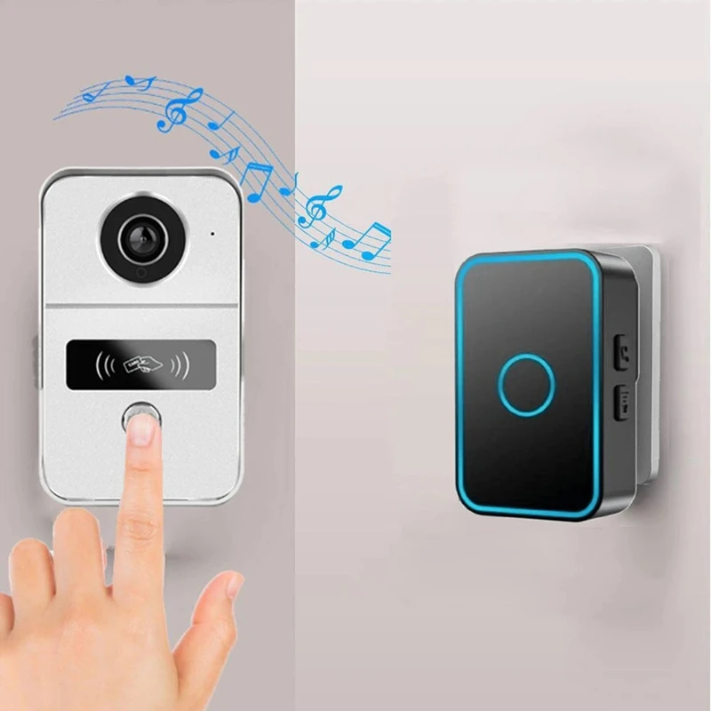 1080P 10 Inch 7 Color Touch Screen Wireless Wifi Video Doorbell Smart TUYA Home Intercom Kit For RFID Access EU Plug