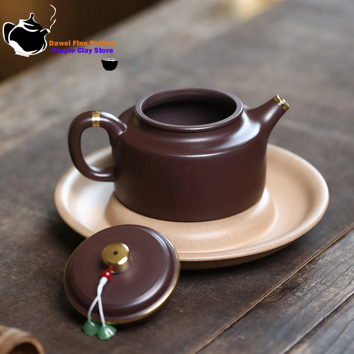 Teiera in argilla viola Yixing, minerale originale, argilla viola a cento maglie, campana tedesca, set da tè Kung Fu, teiera cinese, vaso salutare