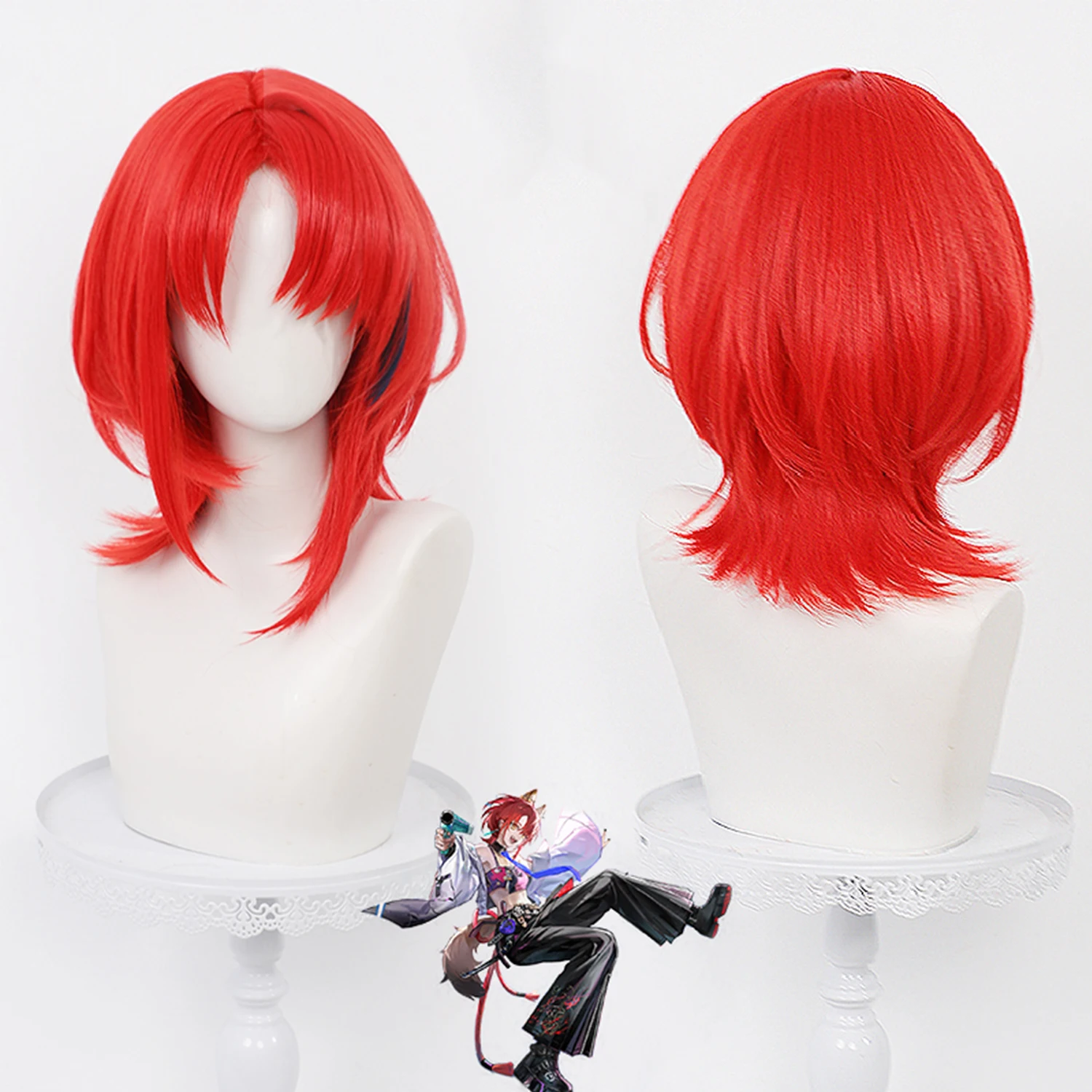

Anime Wig Kichisei Cosplay Wigs Arknights Game Roleplay Wig Red Synthetic Wig for Anime Party Masquerade Carnival Cospaly Anime