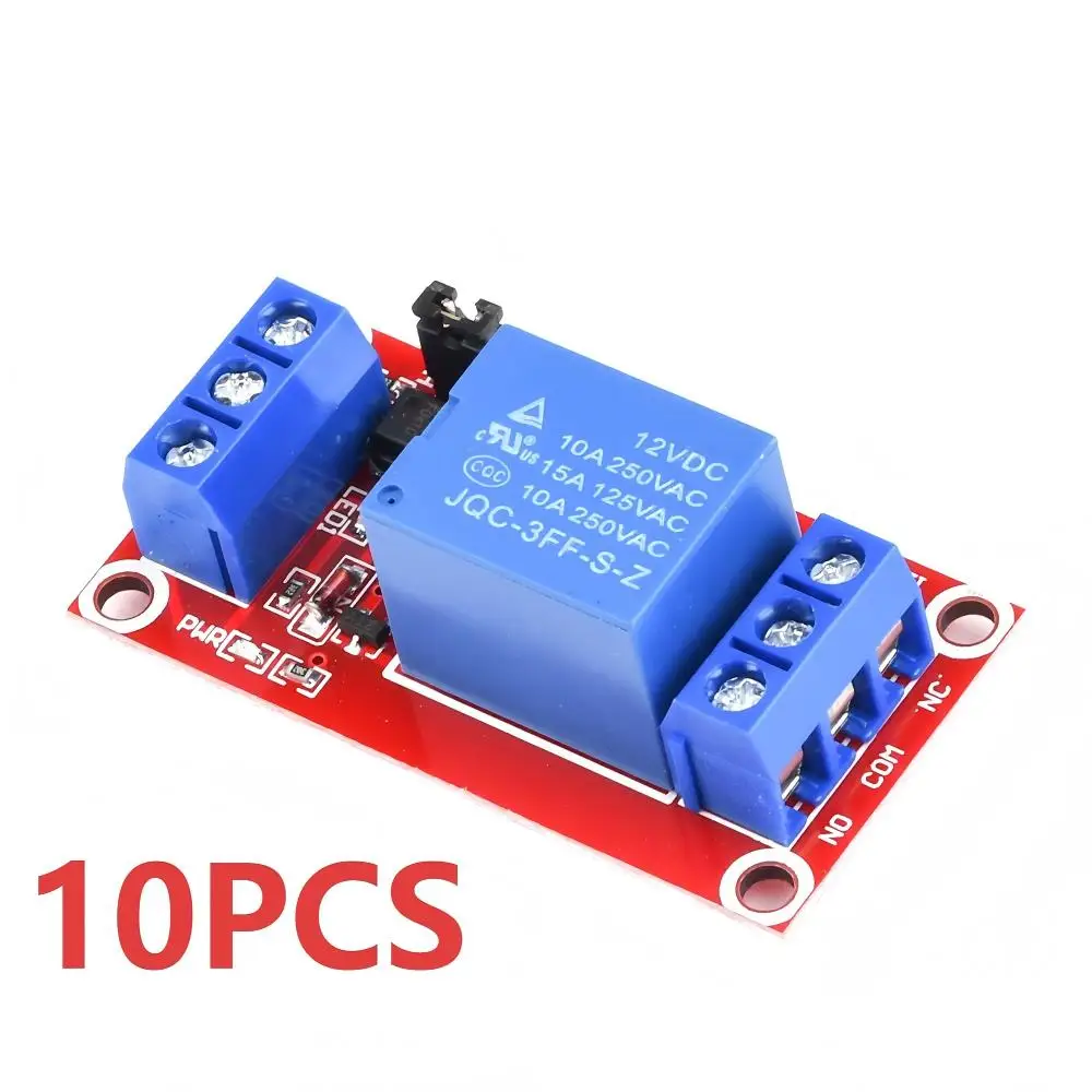 1-10Pcs Relay Module 1 Channel 12V Board Shield With Optocoupler Isolation Support High and Low Level Trigger For Arduino