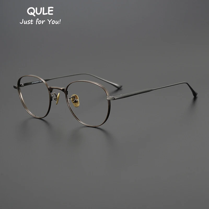 

Pure Titanium Retro Artistic Glasses Frame Men TOP Quality Optical Oval Eyewear Myopia Reading Progressive Women Prescription