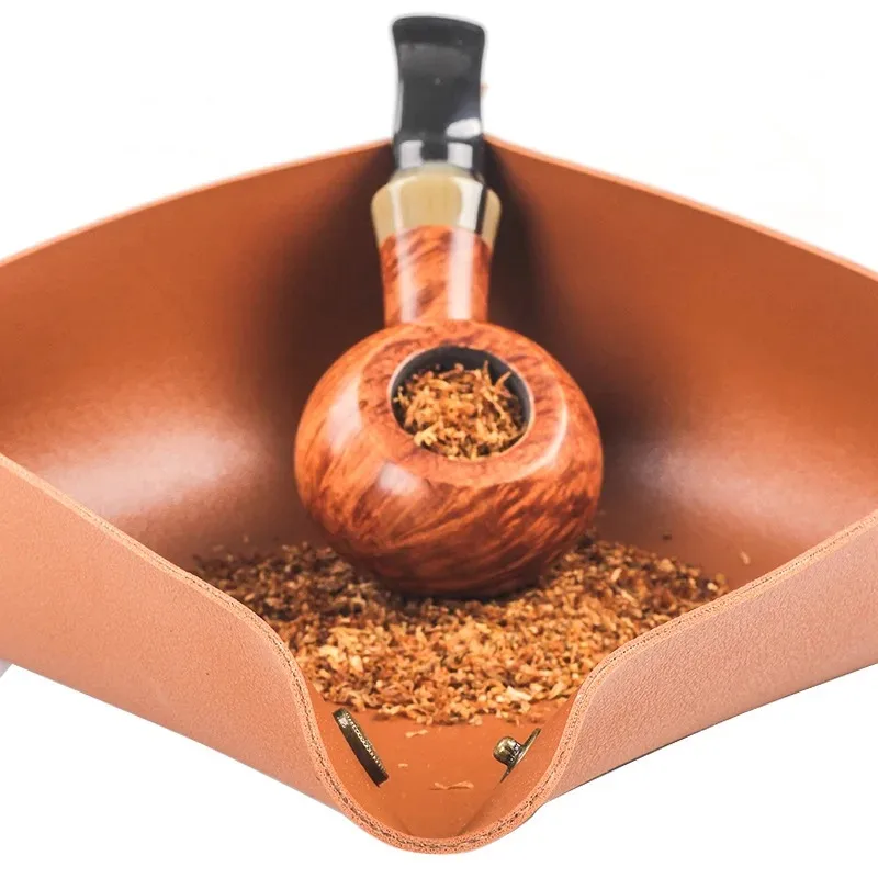 1pc 25x25cm Leather Herb Tobacco Rolling Tray Foldable Rolle