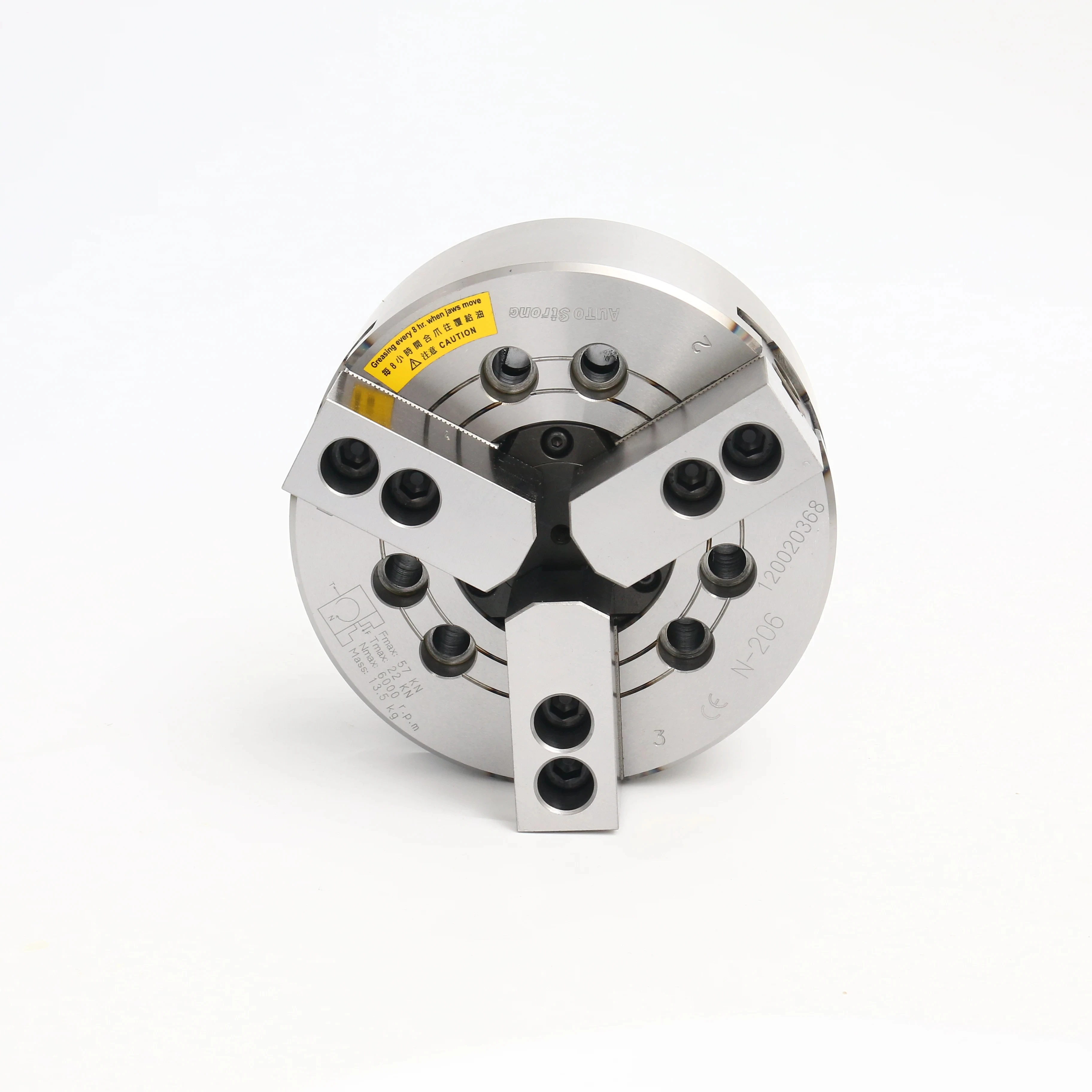 

AUTO Strong Taiwan Brand Chuckk High Speed 3 Jaw Chuck N-208 206 Hollow Hydraulic Chuck