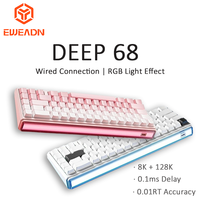 EWEADN DEEP 68 Wired Magnetic Axis Keyboard - Mechanical, Gaming, Office, High Performance, RT 0.01mm, RGB Lighting