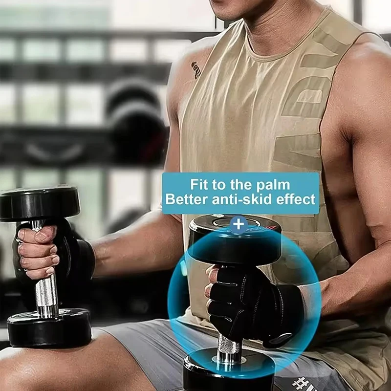 Half Finger Gloves Shock Absorbing Sports Gloves for Men Women Fitness Heavyweight Training Bicycle Riding Sports Equipment