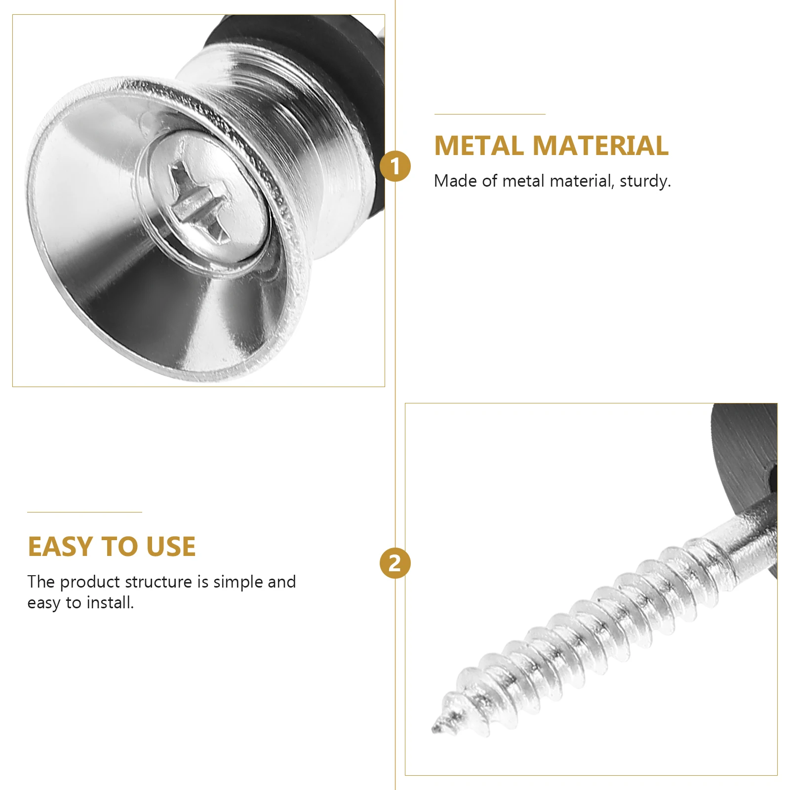 

Guitar Studs Strap Lock Key Anti-skid Straps Buttons Buckle for Metal Strap-lock