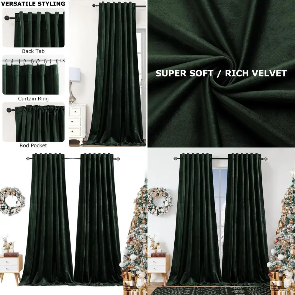 

Роскошные темно-зеленые бархатные шторы с выступами на спине, мягкий винтажный стиль, теплоизоляция для спальни, 52x108, 2 панели
