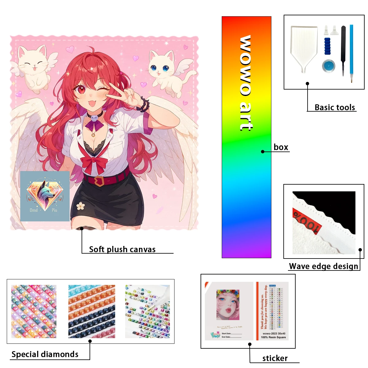 【Piu Diamond Art】Ángel caído 100% resin FD+ab+cr Diamond Stamping Kit Perfect Masterpiece worth Buying