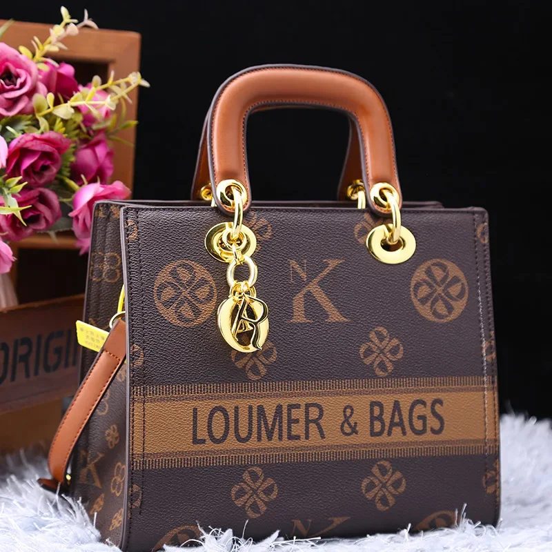 

Ручная женская сумка принцессы Дианы с принтом контрастных цветов, новинка 2025, большая сумка через плечо, прилив