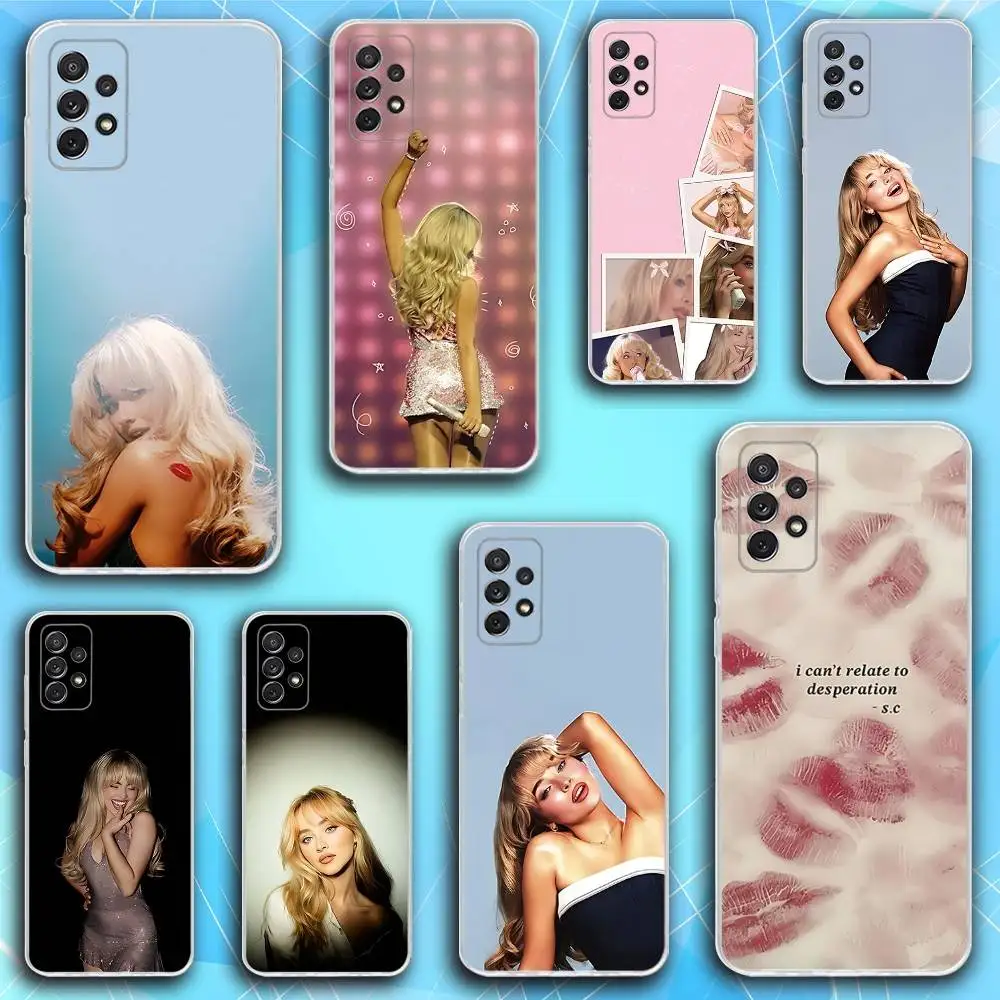 

S-Sabrina Singer Carpenter Phone Case For Samsung S30,23,21,22,20, FE lite,S10,9,8,7 PIus Note20ultra Soft Transparent