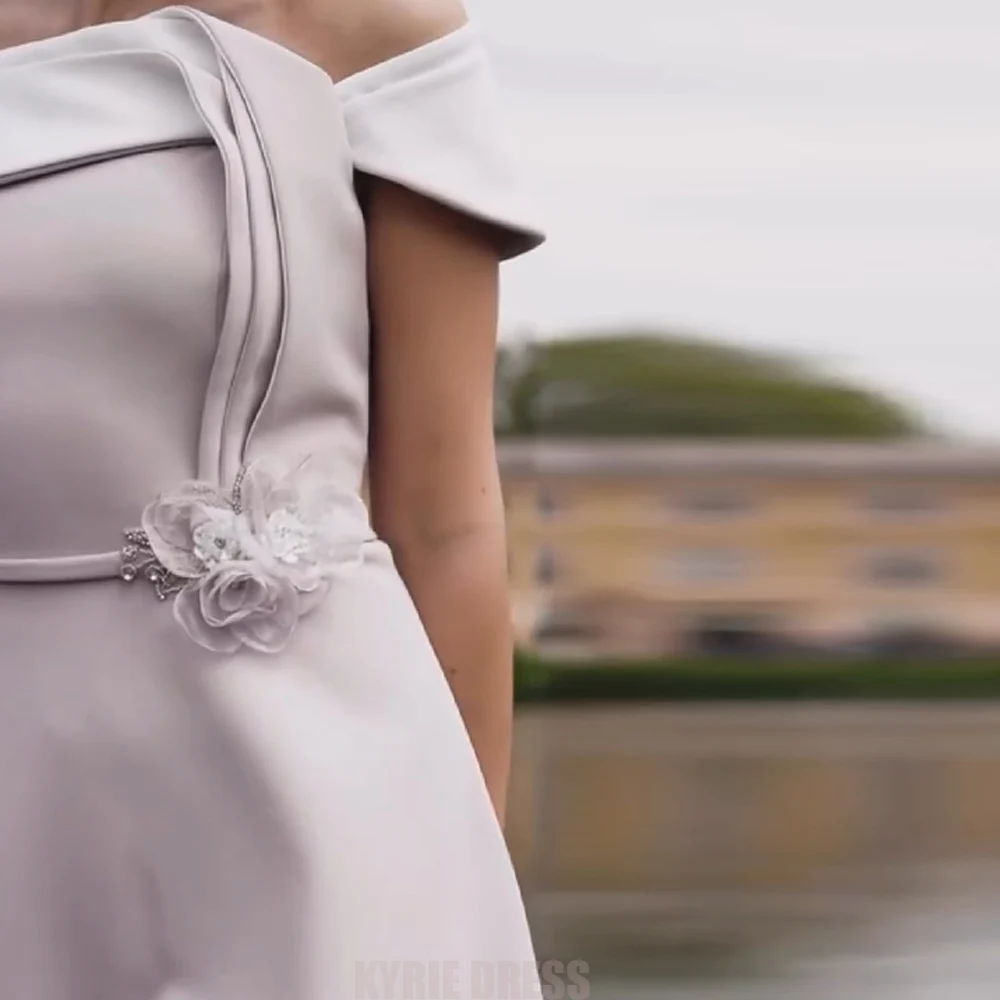Elegant Mother of The Bride Dress Customzied 3/4 Sleeves V Neck Pleated Split Beading Wedding Guest Gown Evening Dresses