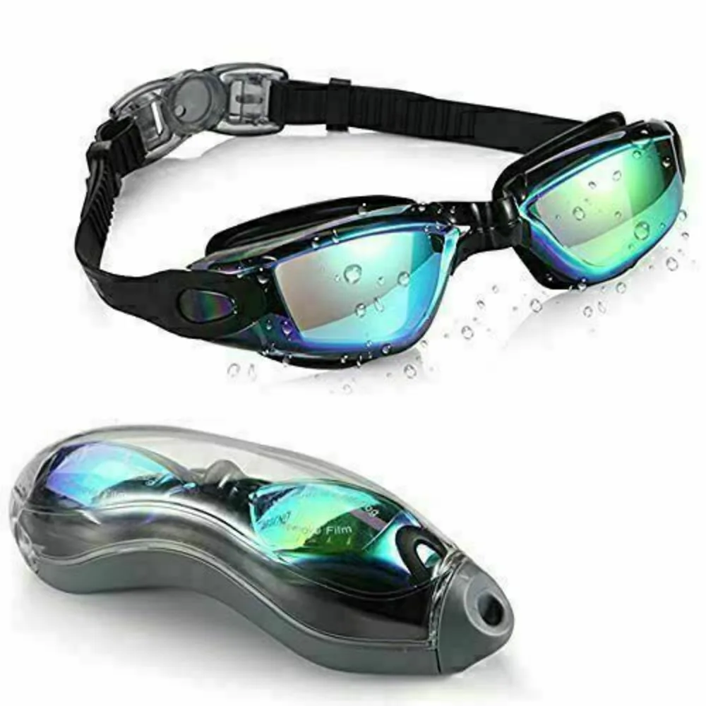 Swimming Goggles Mirror Clear Anti-UV Anti-Fog Swim Glasses For Adult And Child~