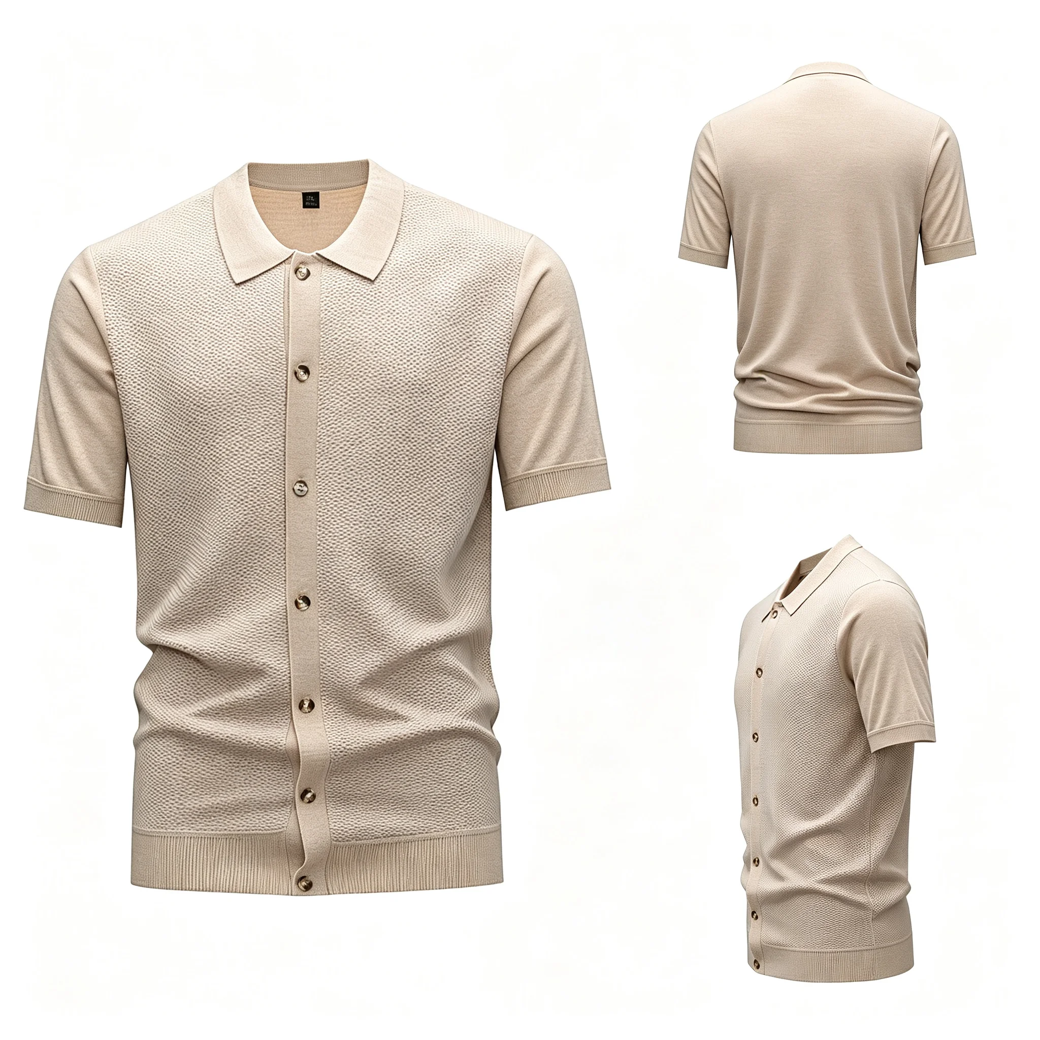 Summer Lapel Pineapple Patterned Short Sleeved Light Luxury, High-end, Versatile, Personalized, Fashionable and Exquisite