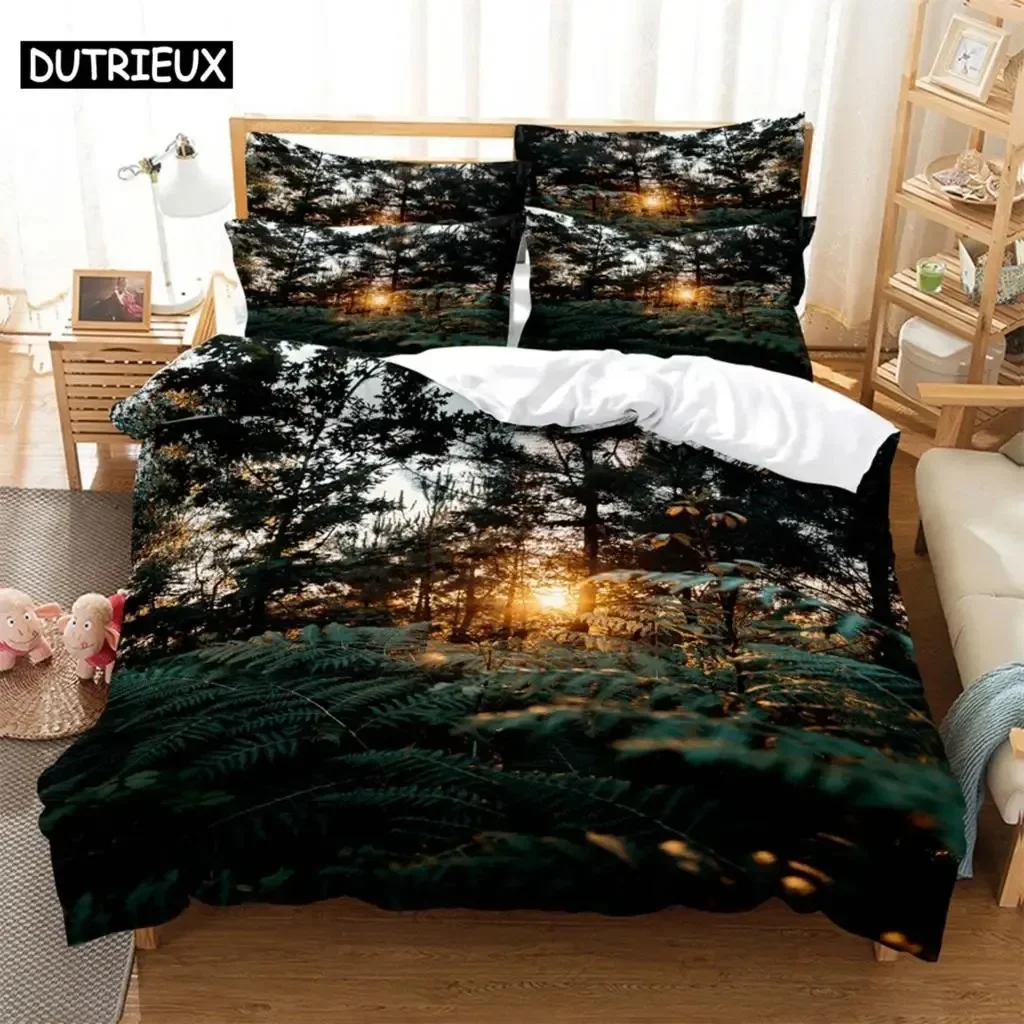 

Field Bedding 3-piece Digital Printing Cartoon Plain Weave Craft For North America And Europe Bedding Set Queen