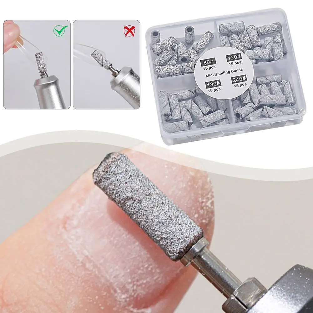 3mm Professional Small Nail Sanding Bands For Nail Drill Nail File For Acrylic Nails Gel Manicures And Pedicure Accessories U1I1