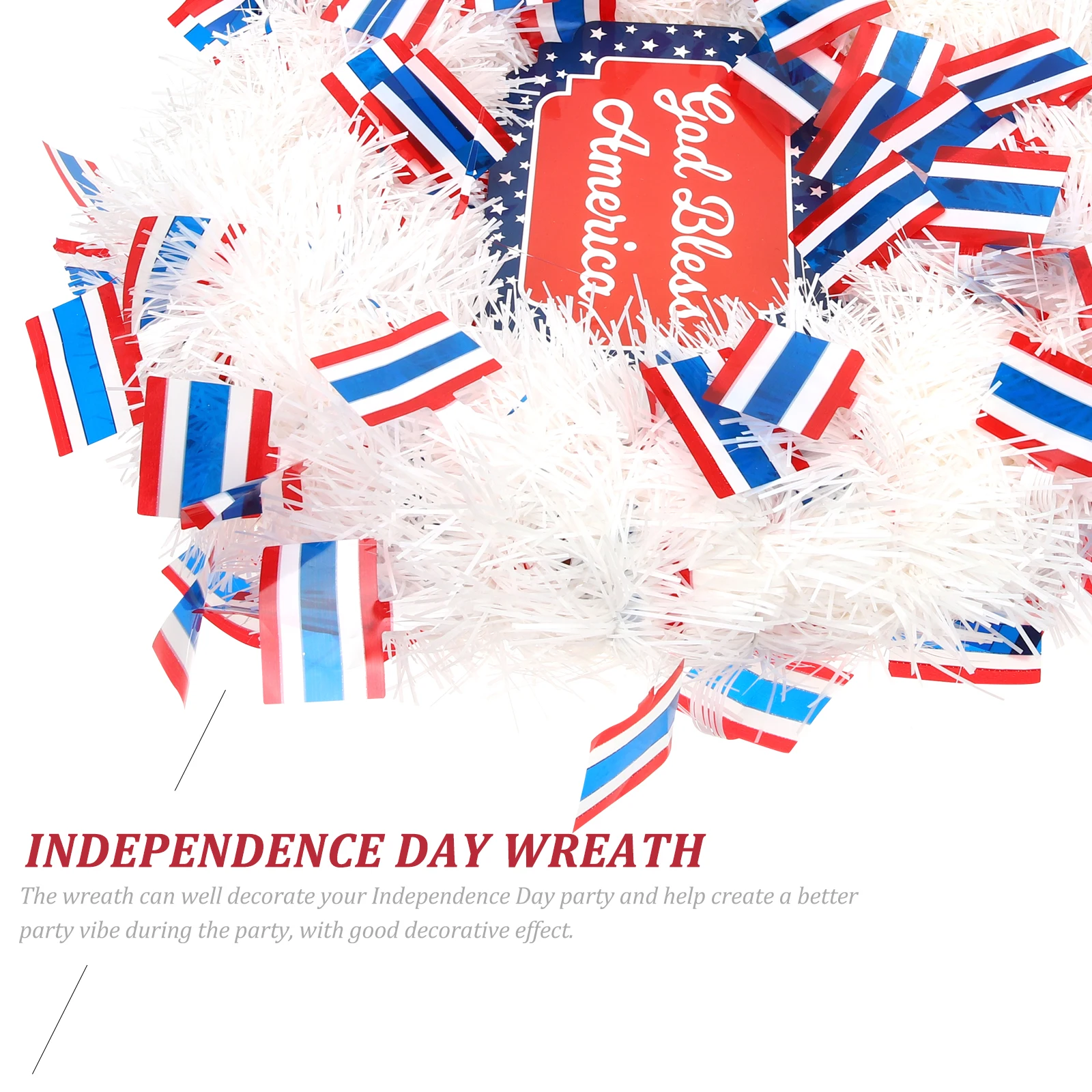 

Independence Day Wreath Front Door Outdoor Decorations American Garland Wall Hoop Wreaths Ornament