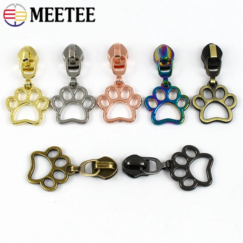 

5/10/20Pcs Meetee Zipper Puller 5# Zippers Sliders for Nylon Zips Closure Zip Pull Repair Kit DIY Clothing Sewing Accessories