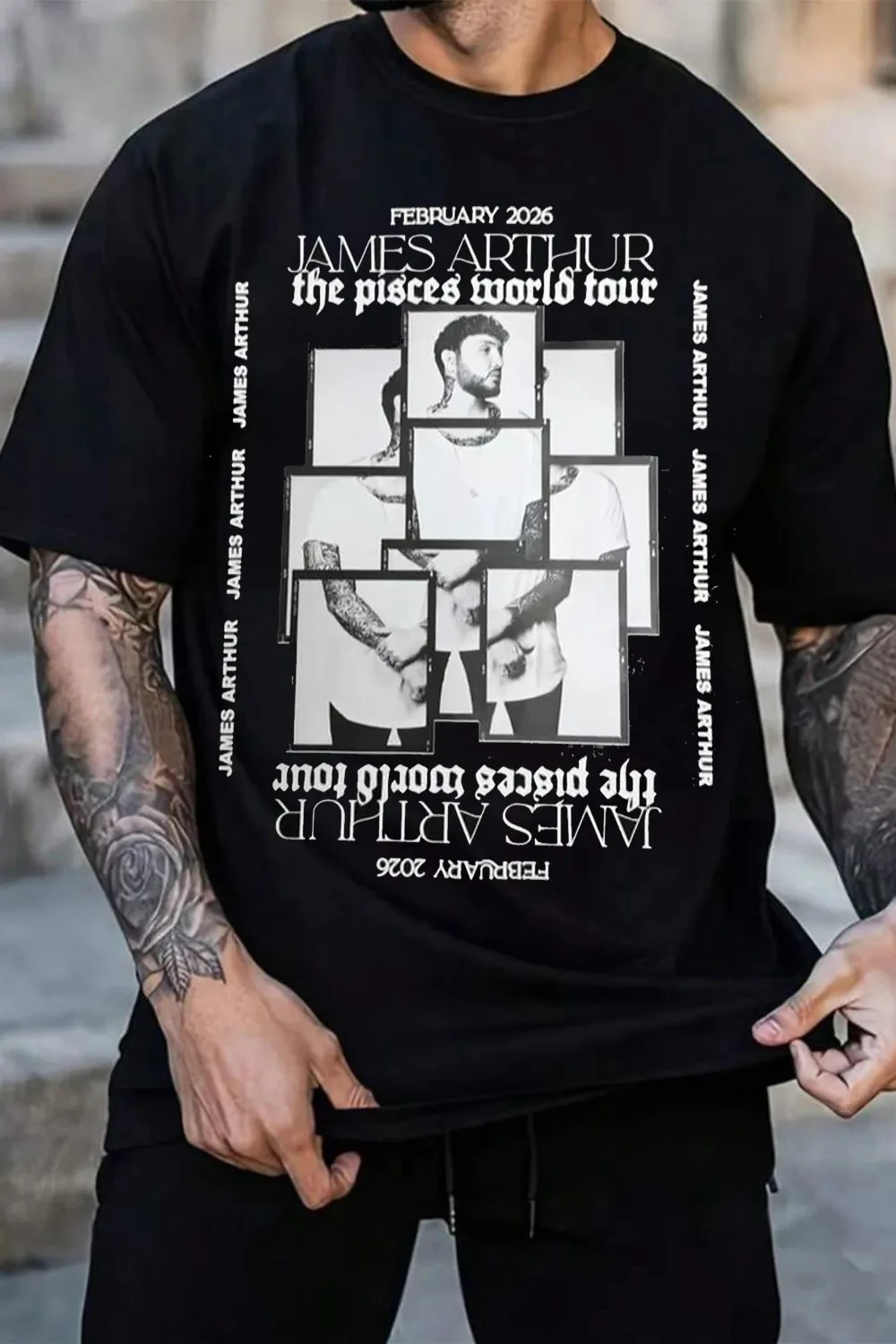 2026 James Arthur Fans TShirt Mens Womens Cotton Tees Summer Casual Short Sleeve Round Neck Clothing Loose Unisex Tops Blouse
