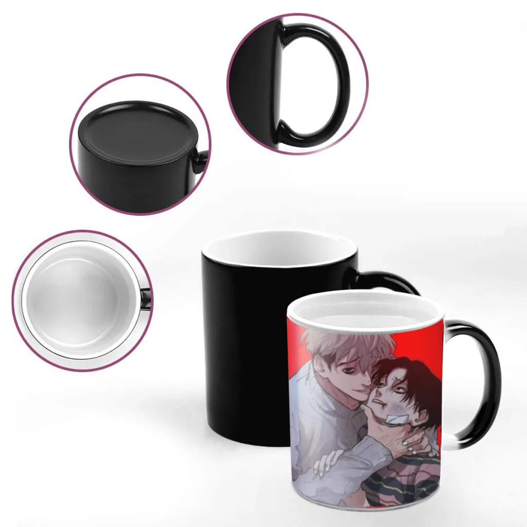 Killing Stalking Anime Movie Creativity Change Color Chang mug Ceramic mug Hot Coffee Cup Breakfast Cup mug Friend Gift