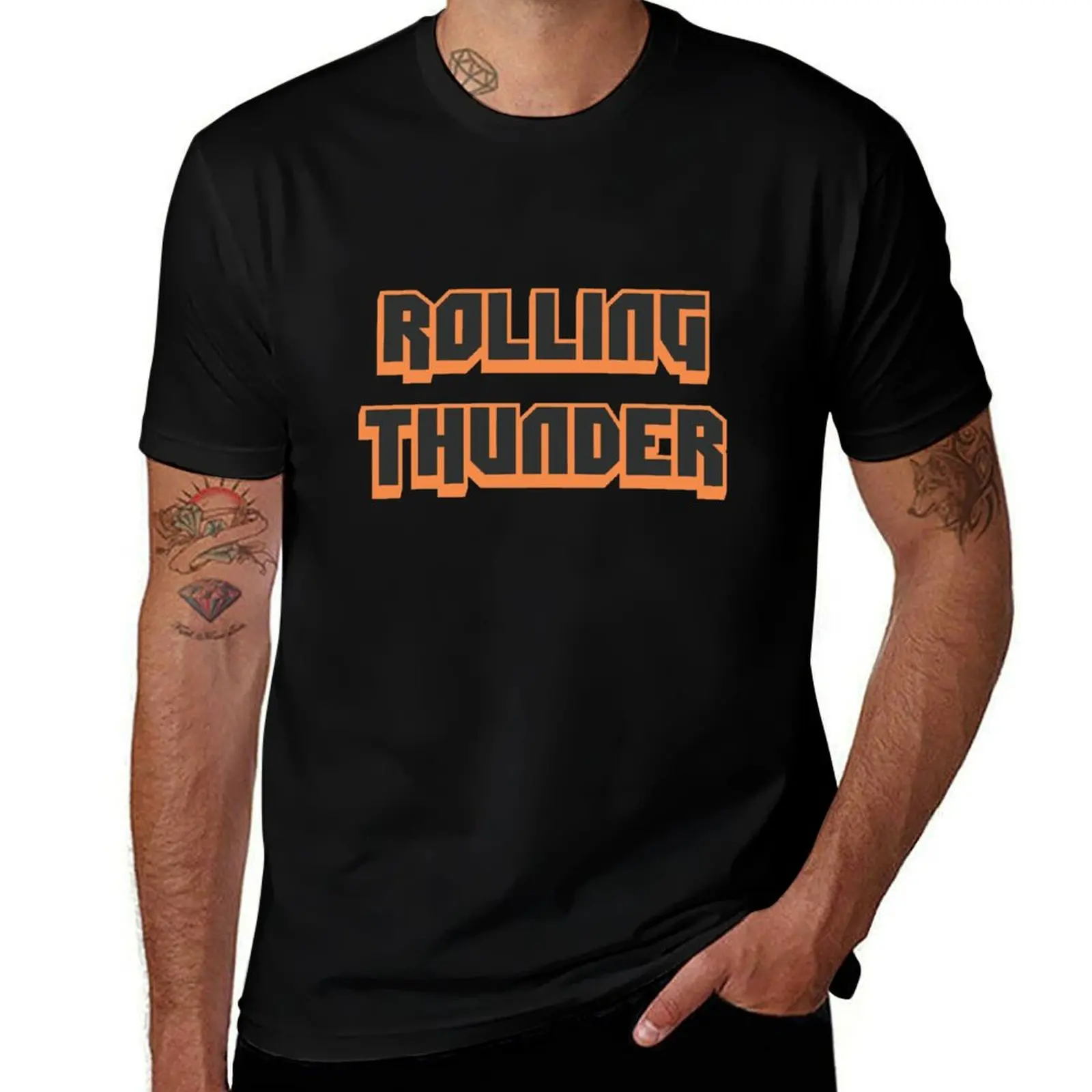 Rolling Thunder T-Shirt Relaxed Fit Casual Short Sleeve Top