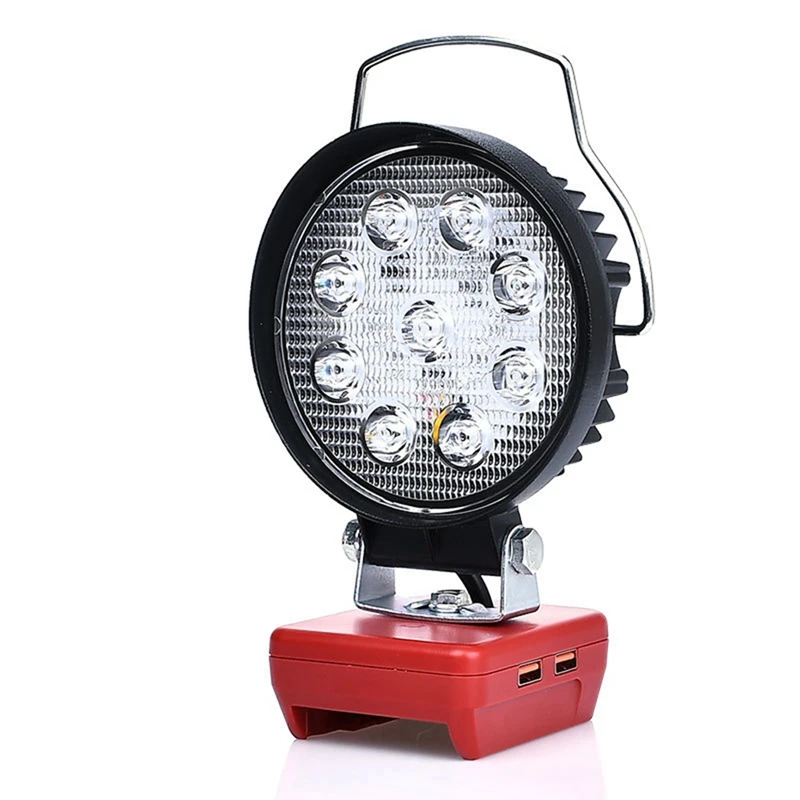 For Milwaukee 18V/20V Li-Ion Battery LED Work Light 4Inch Flashlight Portable Emergency Flood Lamp Camping Lamp