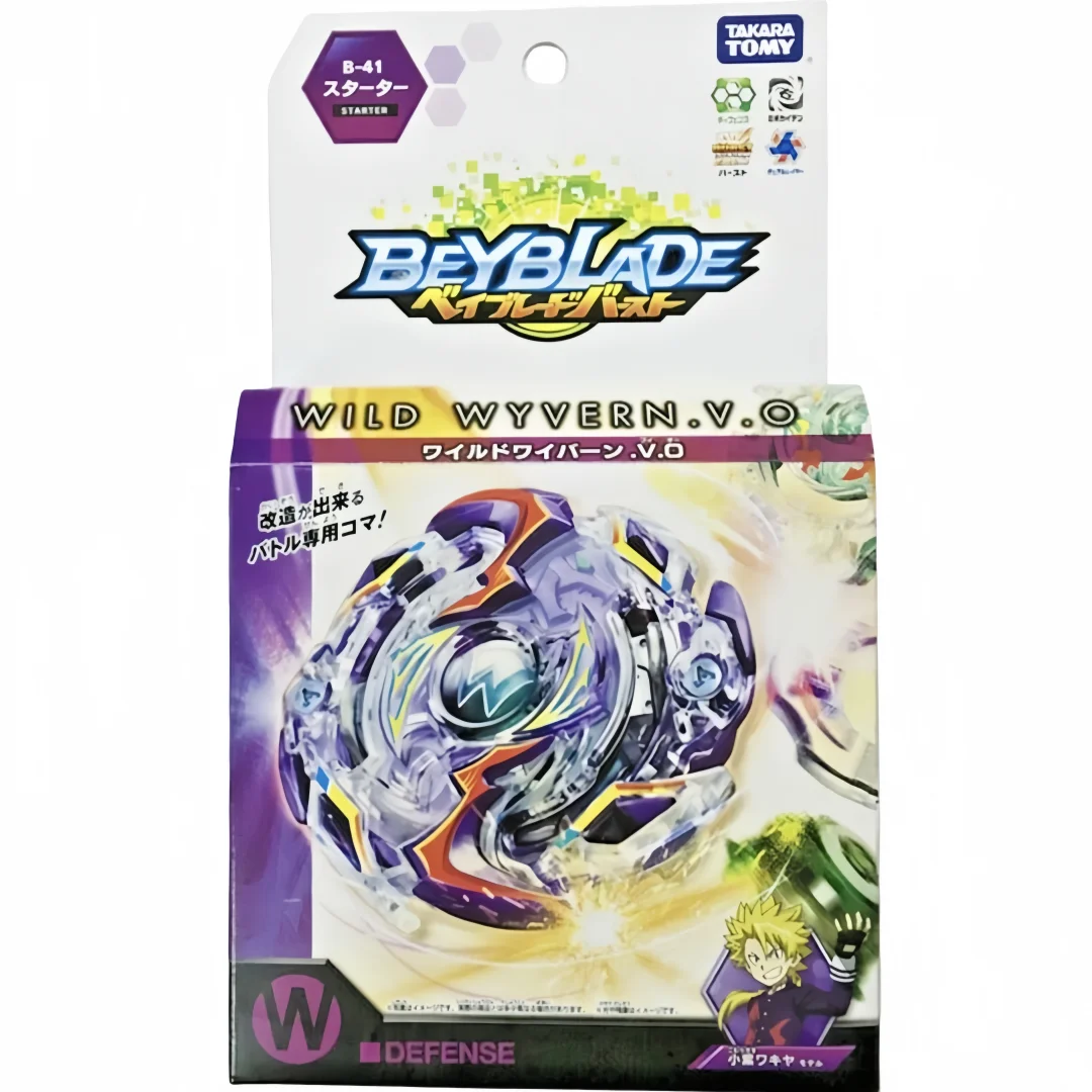 Genuino TAKARA TOMY beyscollector TT B-41 BURST Starter Wild Wyvern.V.O con lanzador