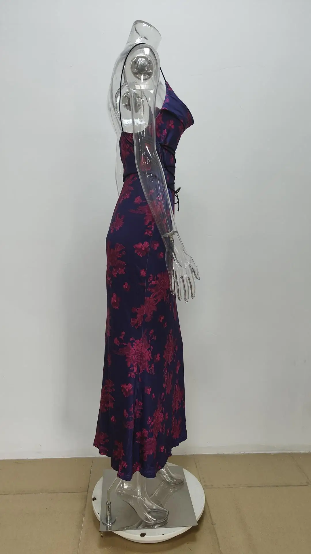 Comfortbale Elegant Ladies Dressess Summer Outfits For Women 2025 New Fashion Floral Printed Spaghetti Strap Long Dressess Party