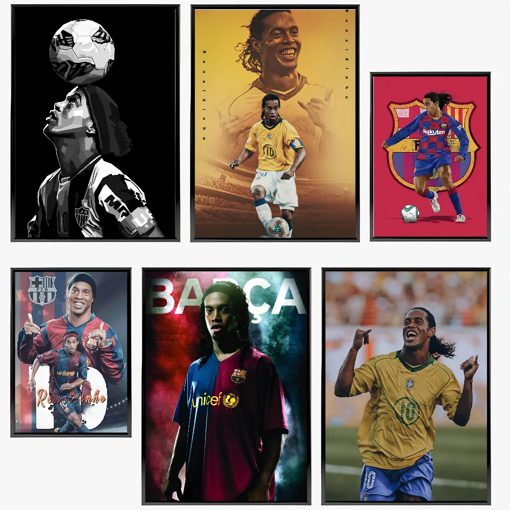 Ronaldinho Sport Football Star Poster Paper Print Home Living Room Bedroom Entrance Bar Cafe Art Painting Decoration