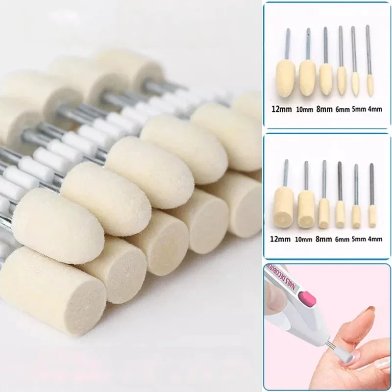 

5pcs Ø2/4/5/6/8/10/12mm 2.35mm/3mm Shank Wool Felt Polishing Wheel Buffing Power Tools For Dremel Pro Rotary Tool