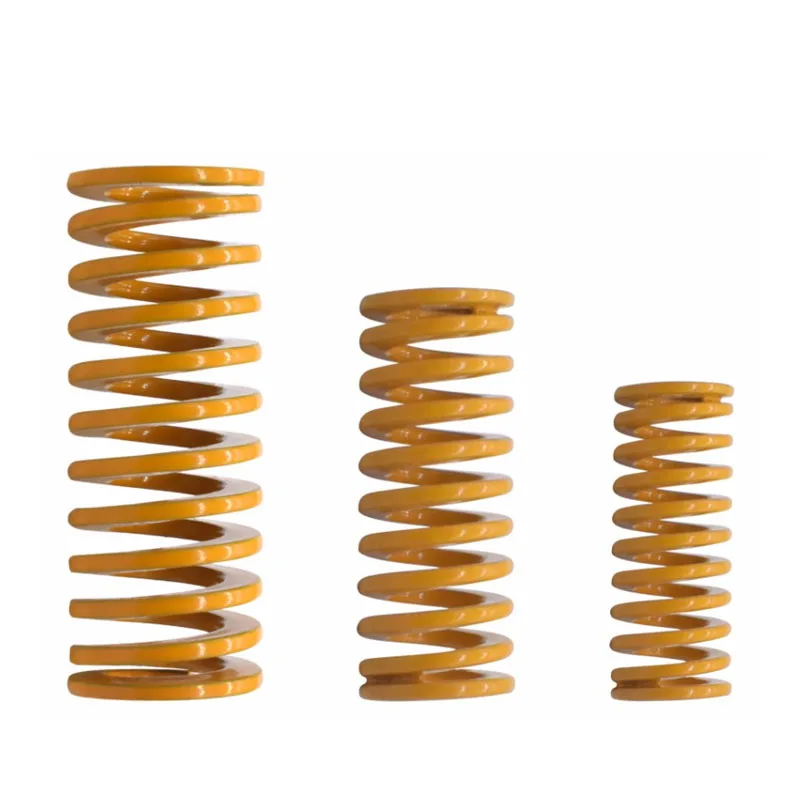 Yellow Small Load Die Mold Springs Compression Spring Outer Dia 6 8 10 12 14 16 18 20 22 25 27 30 35 40 50mm Length 20~100mm