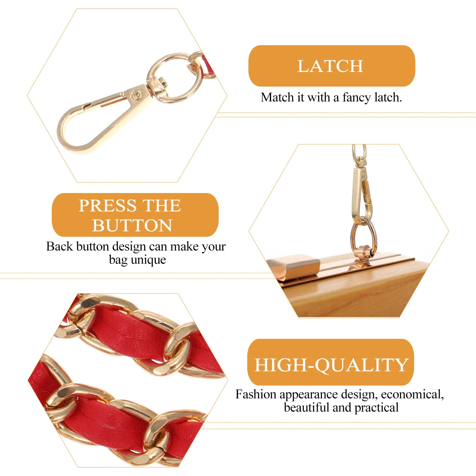 2 قطعة سلسلة حقيبة معدنية أنيقة سهلة التركيب أبازيم معلقة DIY براثن حقائب اليد حقائب صغيرة سلسلة حقيبة الإكسسوارات #1