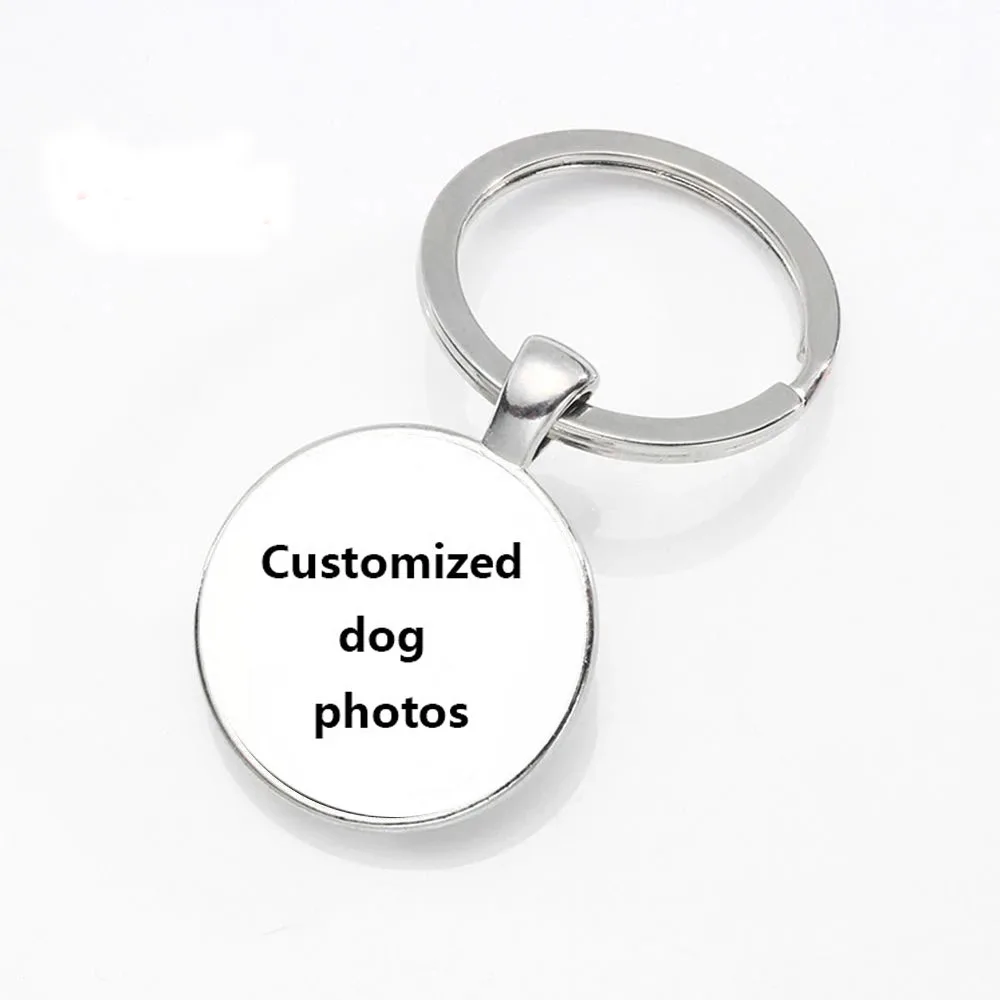 Individueller DIY-Hundefoto-Schlüsselanhänger „Ich liebe Hunde“ aus Glaskristall, Mini-Herz-Schlüsselanhänger, Autoschlüsselanhänger, Lieblingsgeschenk für Männer und Frauen, Souvenir – Detail 2