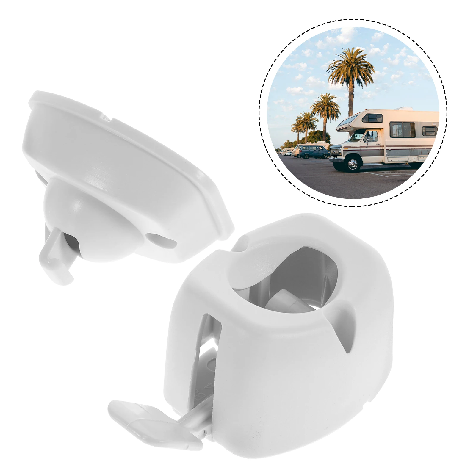 

Door Holder Entry Catch Nylon Material Easy Install Durable Secure Doors Trailer Camper RV Enclosed Freezer Latch Galvanized