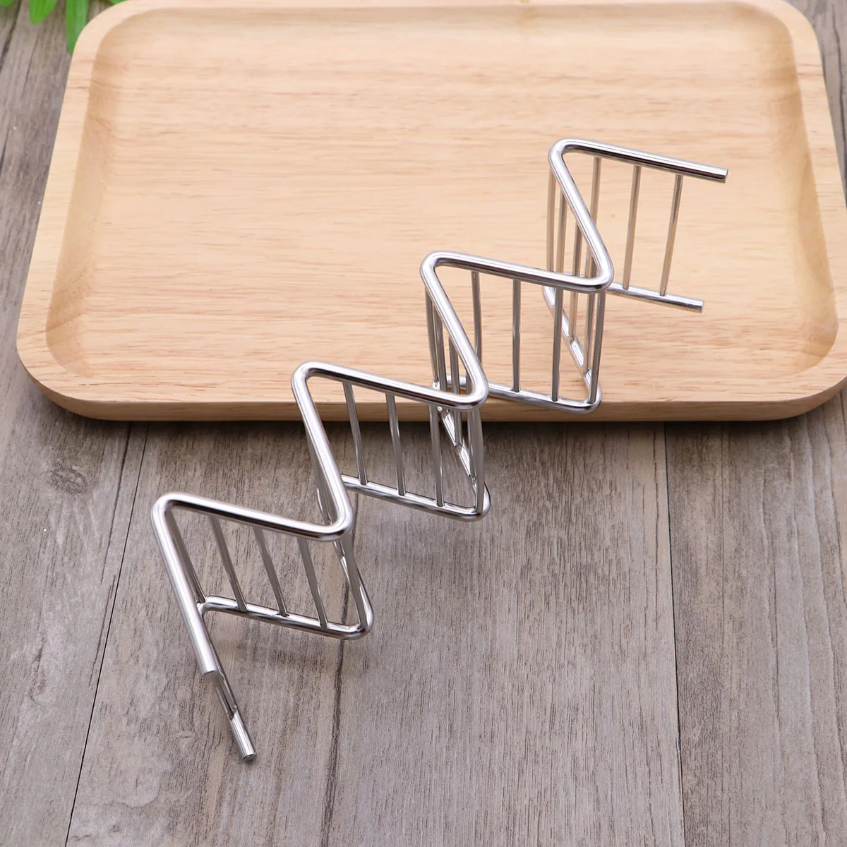 

Holder for Grill Tray Holders Shape Steel Tacos Show Rack Shells Crepes