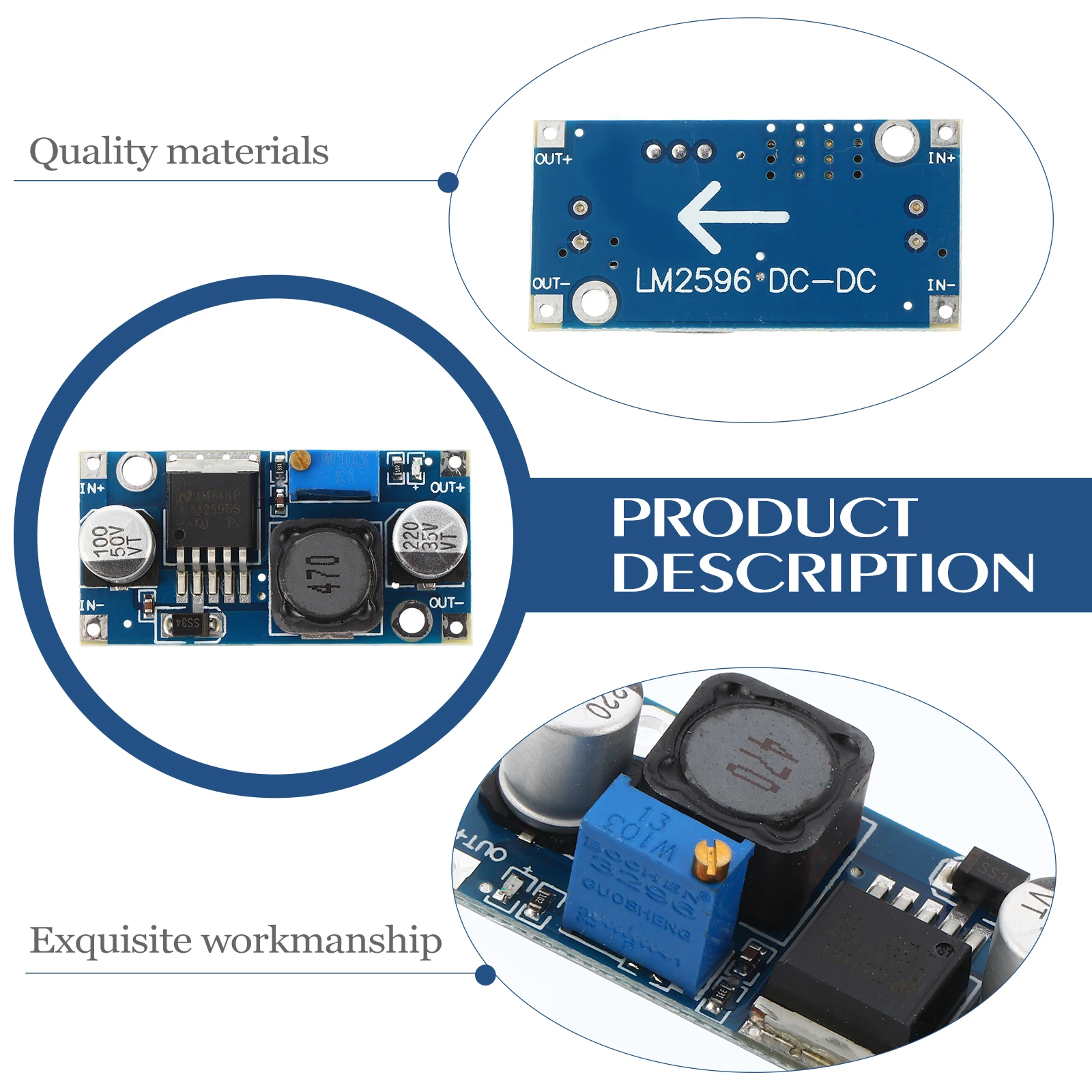 

10 pcs Converter Power Supply Module Adjustable Step Down Voltage Regulator Non Isolated DIY Mobile Supplies Monitoring