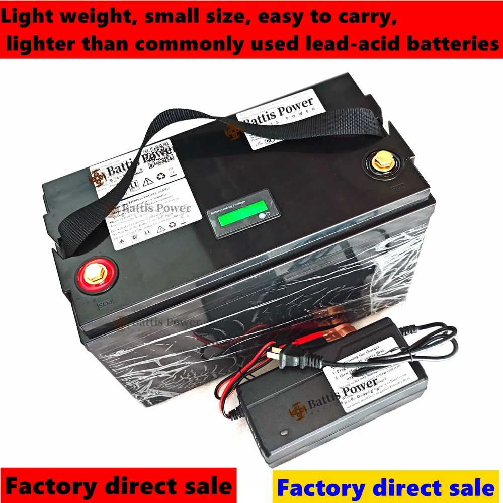 12V 120Ah 100Ah 80Ah 24V 50Ah 24V 60Ah 36V 40Ah 50Ah Lithium Ion Battery For Solar Street Lights Wind Energy Storage Boat+charge