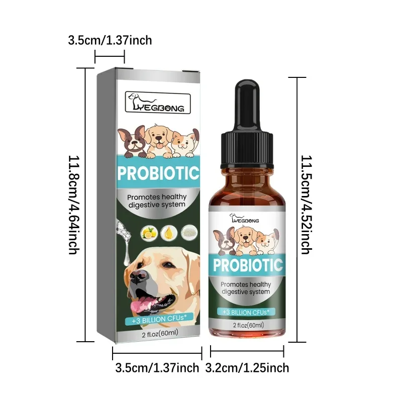 Yegbong pet probiotic drops relieve cat and dog physical discomfort oral bad breath pet care solution