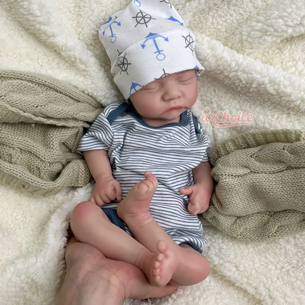 17 pollici ad alta simulazione flessibile in silicone rinato neonato Levi realistico ponderato impermeabile bambola neonato regalo per la demenza