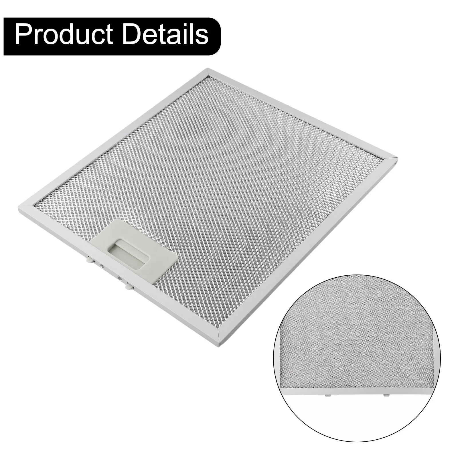 Circulación de aire mejorada con filtro de campana de cocina plateada Premium, Extractor de malla metálica, filtro de ventilación 305x267x9mm