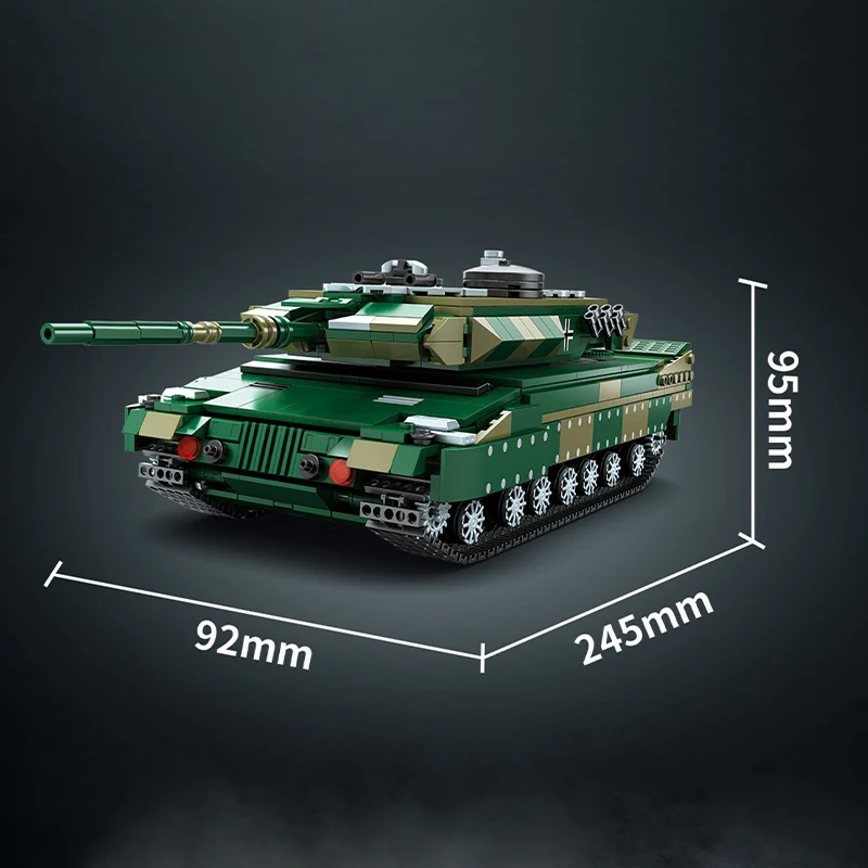 Militär WW2 1000 + Stücke Tiger Schwere Tank Modell Bausteine Technische Leopard II Kampfpanzer Ziegel Spielzeug Für Kinder geschenk